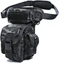 Waterproof Military Tactical Drop Leg Pouch Bag Type B Cross Over Leg Rig Outdoor Bike Cycling Hiking Thigh Bag (Cam)